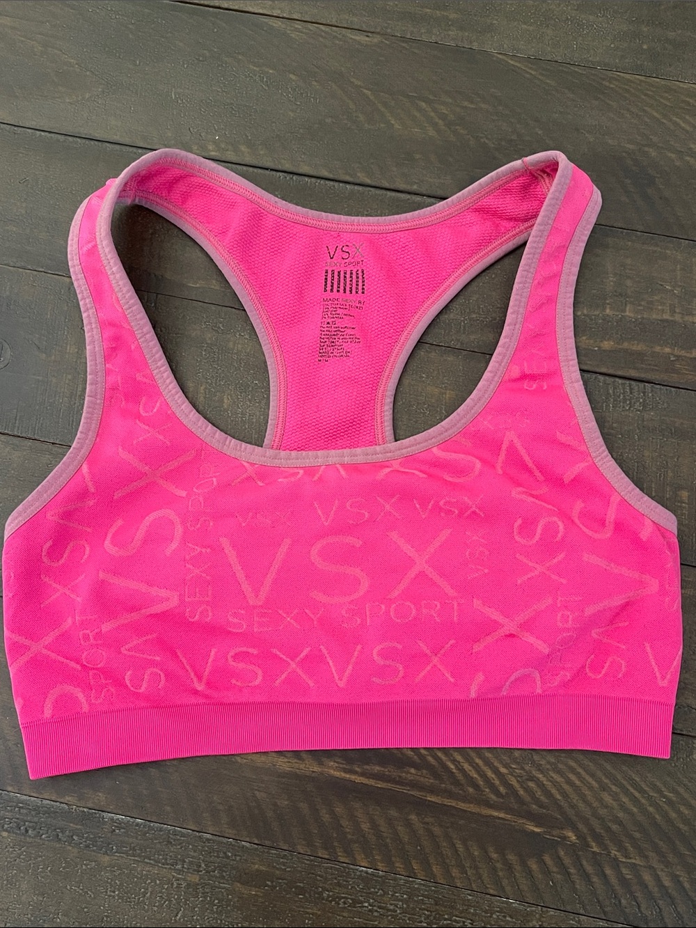 Victoria's Secret 💕 Hot Pink Racerback Sports Bra ~ Size Medium
